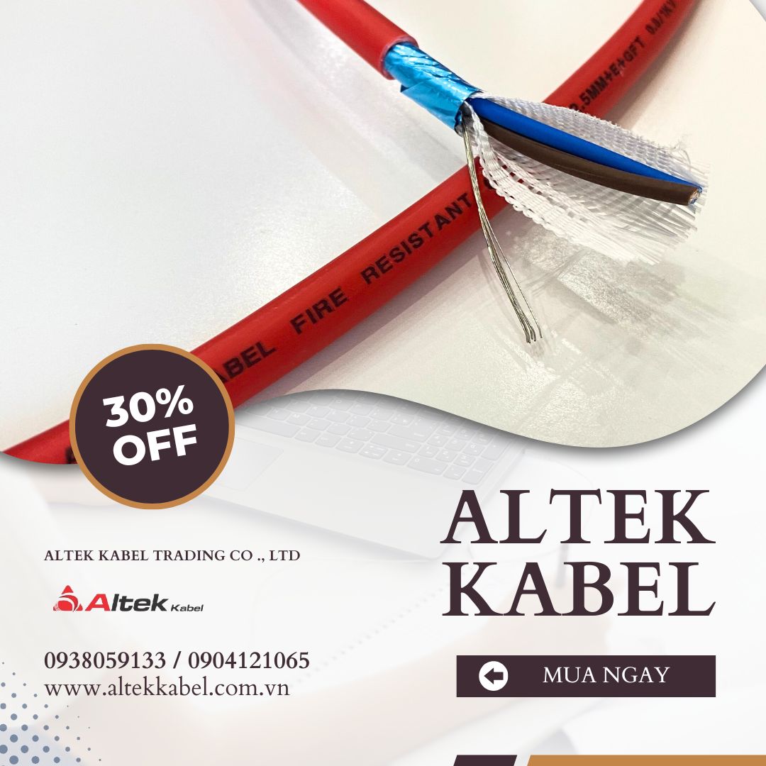 Cáp chống cháy chống nhiễu ALTEK KABEL 2c x 1.0mm/1.5mm/2.5mm