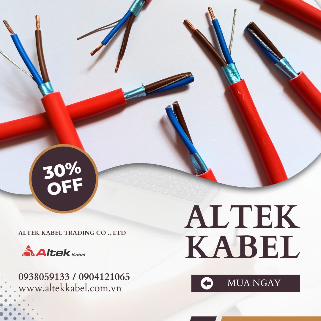 Cáp chống cháy chống nhiễu ALTEK KABEL 2c x 1.0mm/1.5mm/2.5mm