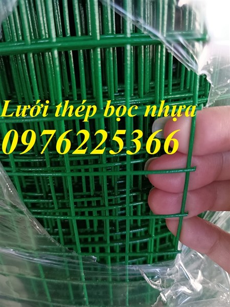 Lưới thép bọc nhựa - Lưới sắt bọc nhựa ô vuông 1cm