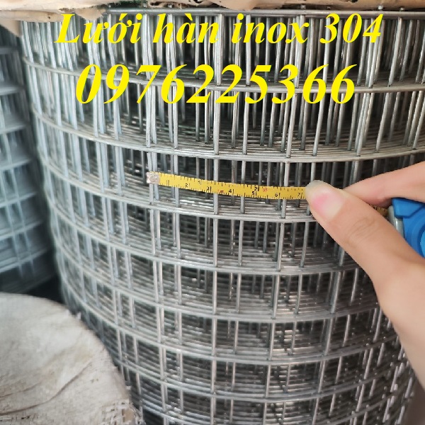 Lưới inox 304 `hàn ô vuông ,lưới hàn inox 304