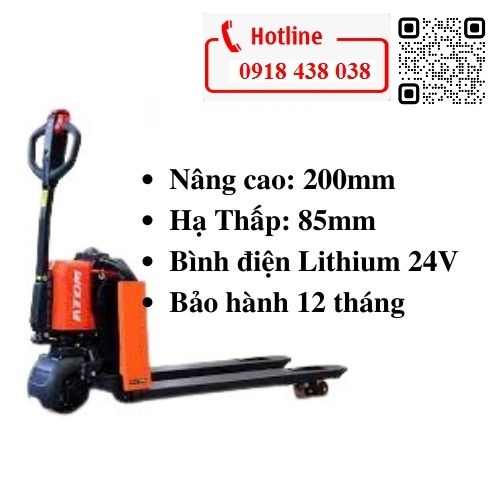 Xe nâng pallet chạy pin Lithium PTE15Q giá chỉ từ 3Xtr