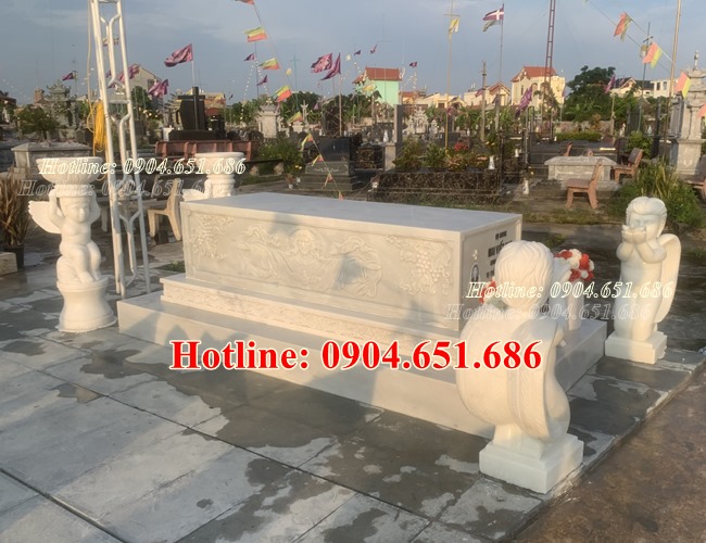 Mộ đá hung táng - Xây sẵn mẫu mộ hung táng đẹp chuẩn phong thủy