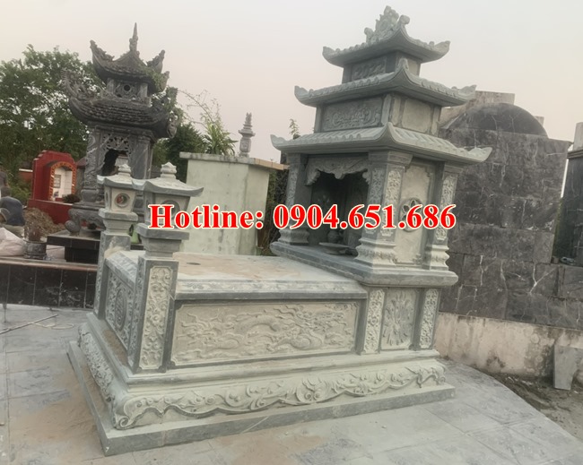 Mộ đá hung táng - Xây sẵn mẫu mộ hung táng đẹp chuẩn phong thủy