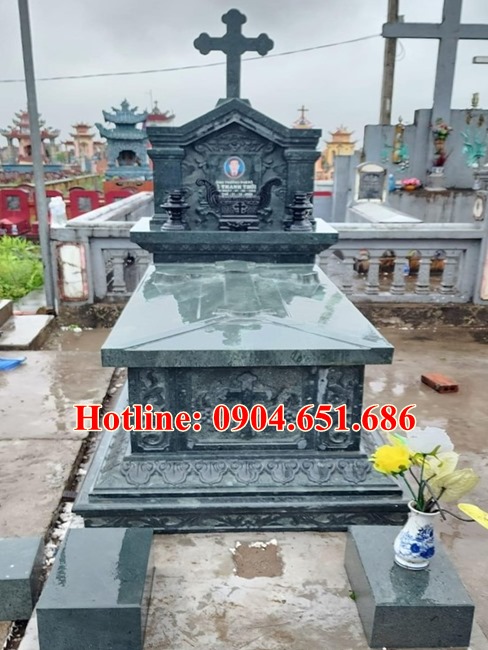 100 mẫu mộ đá hung táng đẹp xây cho ông bà, cha mẹ hợp phong thủy