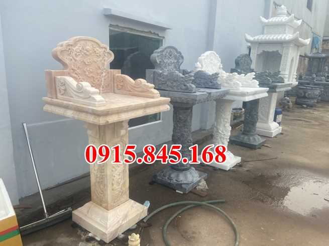 mẫu bàn thờ ông thiên bằng đá đẹp + am miếu cây hương thờ thần linh
