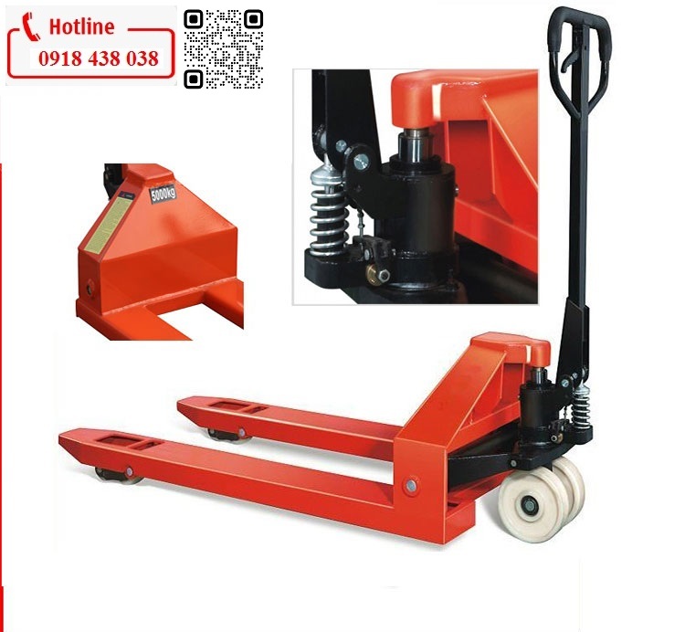 Xe nâng tay thấp 5 tấn, xe nang pallet gia re