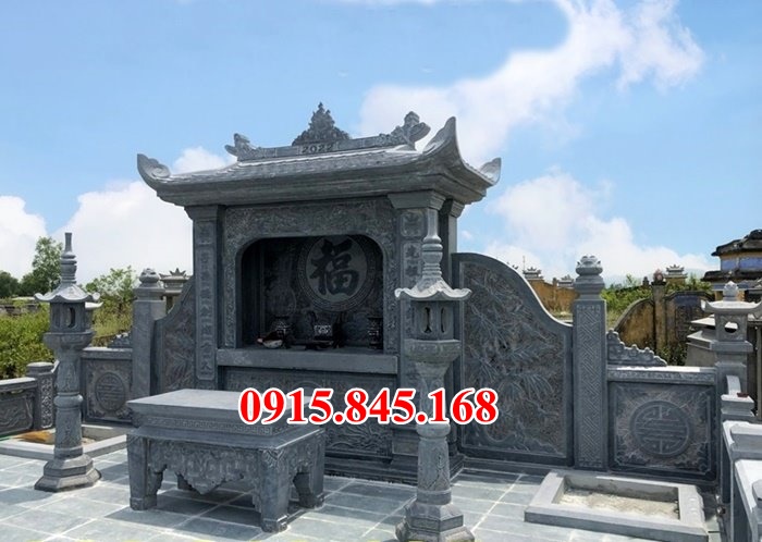 Mẫu 323 lăng mộ đá bán cần thờ + nghĩa trang + nhà mồ tro cốt ông bà