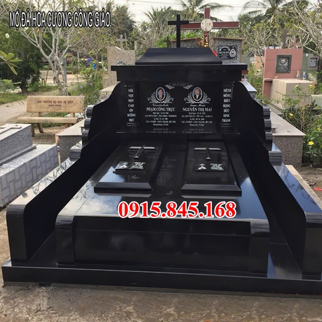 Mẫu 524 lăng mộ đá đẹp + nhà mồ thờ để tro cốt ông bà ba má bố mẹ