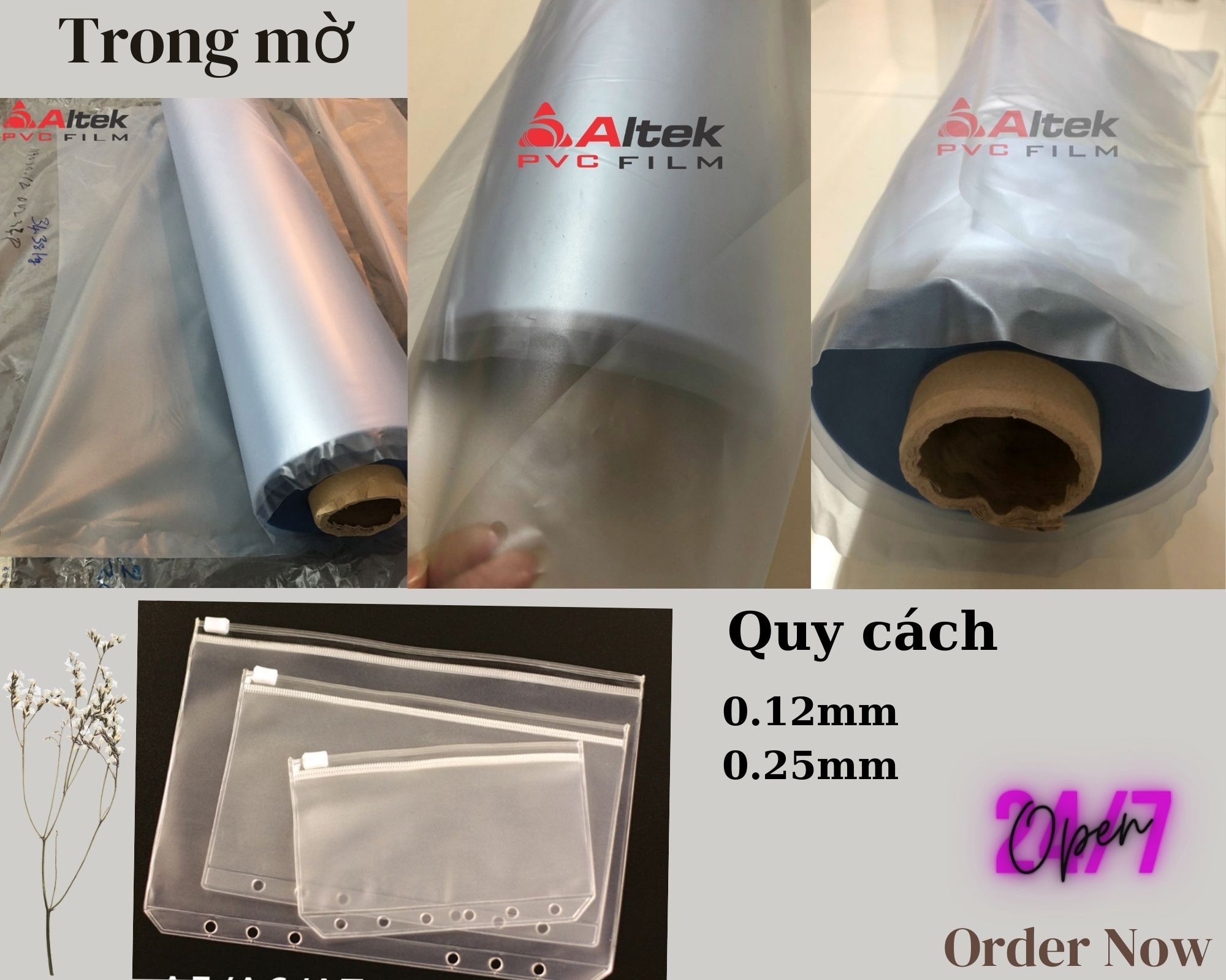 Nhựa trong mờ hàng tận xưởng sản xuất giá tốt