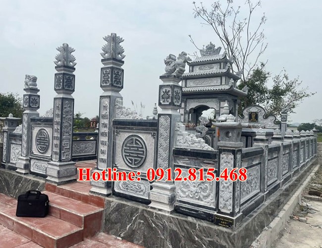Mẫu lăng mộ bằng đá xanh nguyên khối đẹp nhất 2020 - Khu lăng  mộ đẹp