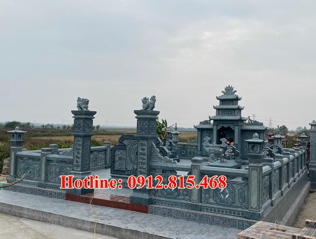 Mẫu lăng mộ bằng đá xanh nguyên khối đẹp nhất 2020 - Khu lăng  mộ đẹp