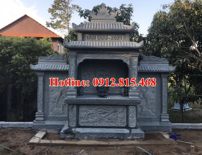 Mẫu lăng mộ bằng đá xanh nguyên khối đẹp nhất 2020 - Khu lăng  mộ đẹp