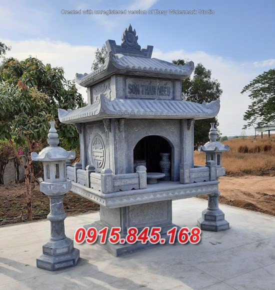 thiết kế 121 cây hương thờ đá bán lào cai + am miếu thờ sơn thần linh