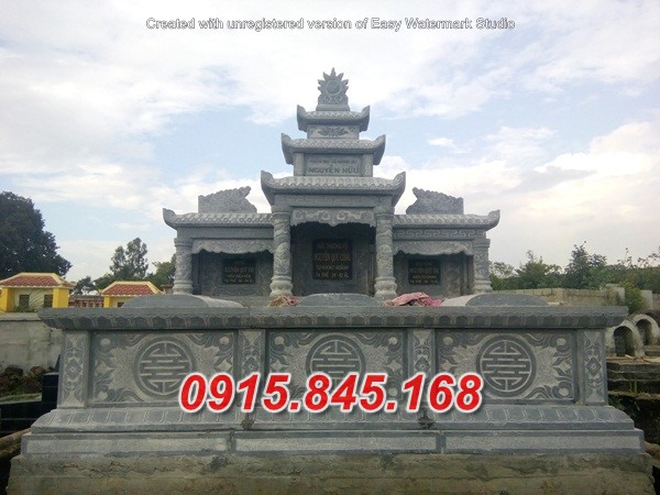 Mẫu 29 lăng mộ đá đôi gia đình + mồ mả tro cốt song thân phu thê ba má