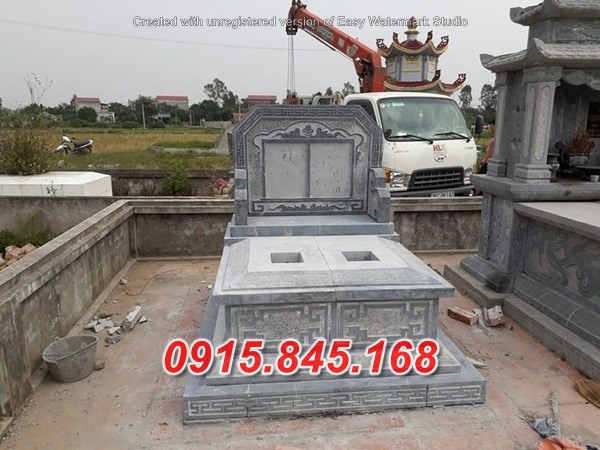 Mẫu 29 lăng mộ đá đôi gia đình + mồ mả tro cốt song thân phu thê ba má