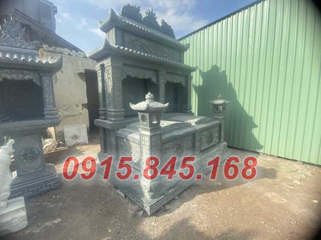 Mẫu 053 mộ đôi đá khối bán an giang, mồ mả tro cốt ông bà bố mẹ ba má