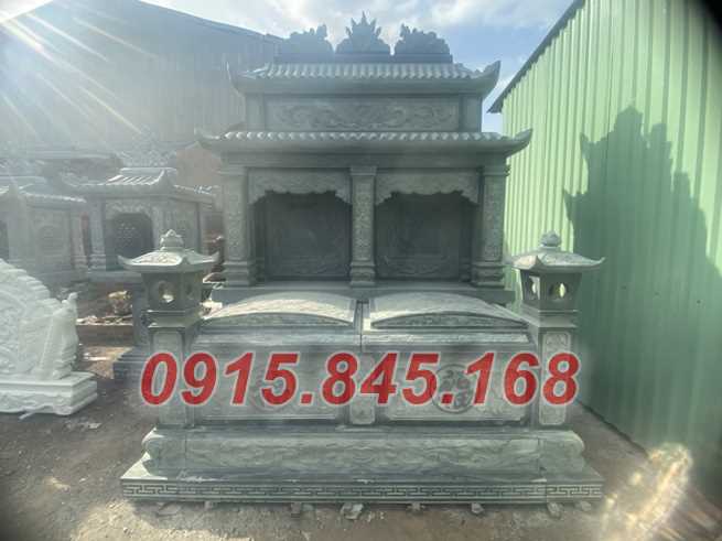 Mẫu 053 mộ đôi đá khối bán an giang, mồ mả tro cốt ông bà bố mẹ ba má