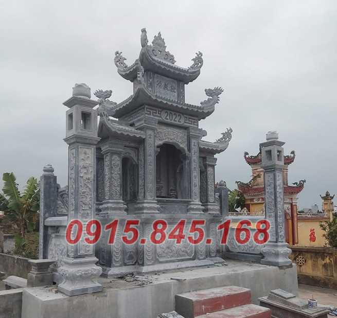 Mẫu 053 mộ đôi đá khối bán an giang, mồ mả tro cốt ông bà bố mẹ ba má