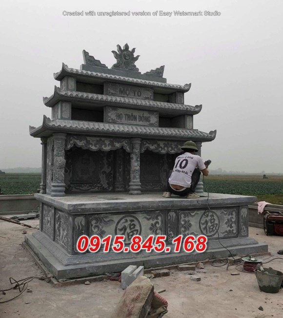 bán sẵn 50 mộ đôi bằng đá kom tum + lăng mộ ông bà bố mẹ song thân