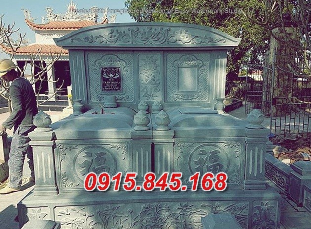 bán sẵn 50 mộ đôi bằng đá kom tum + lăng mộ ông bà bố mẹ song thân