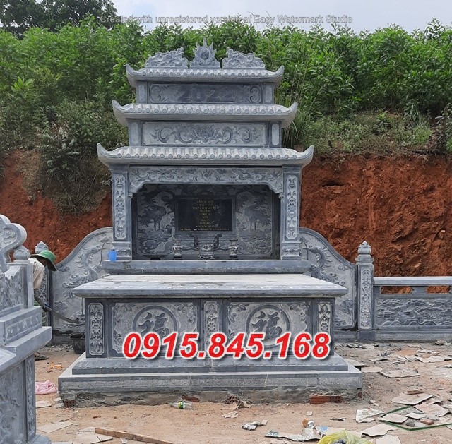 bán sẵn 50 mộ đôi bằng đá kom tum + lăng mộ ông bà bố mẹ song thân