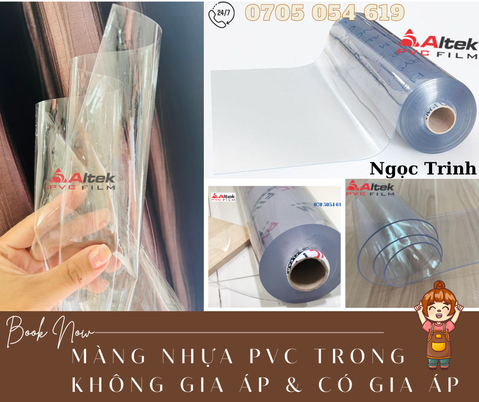 Màng nhựa pvc trong suốt, hàng chuẩn, chiết khấu hấp dẫn