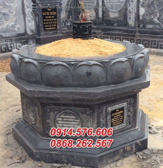 hoà bình bán lăng mộ hình tròn bằng đá đẹp + mồ mả ông bà bố mẹ cô tổ