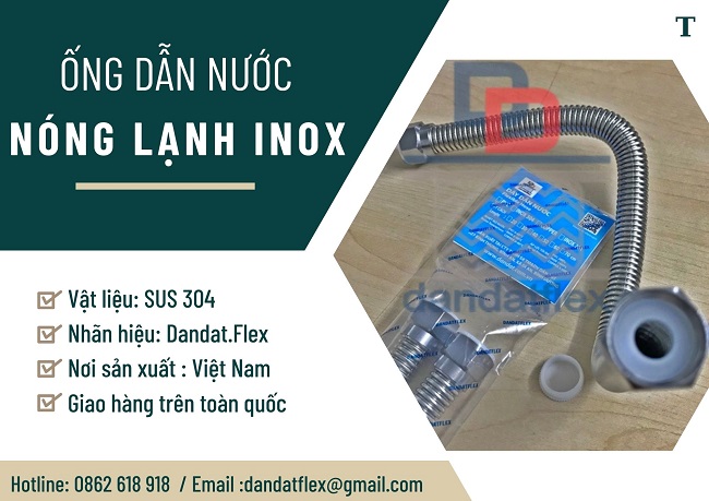 Dây dẫn nước inox 304, dây dẫn nước, ống inox cấp nước nóng lạnh