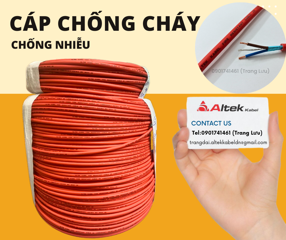 Cáp chống cháy chống nhiễu 2Cx1.5mm sẵn Đà Nẵng, Hà nội, Hồ Chí Minh