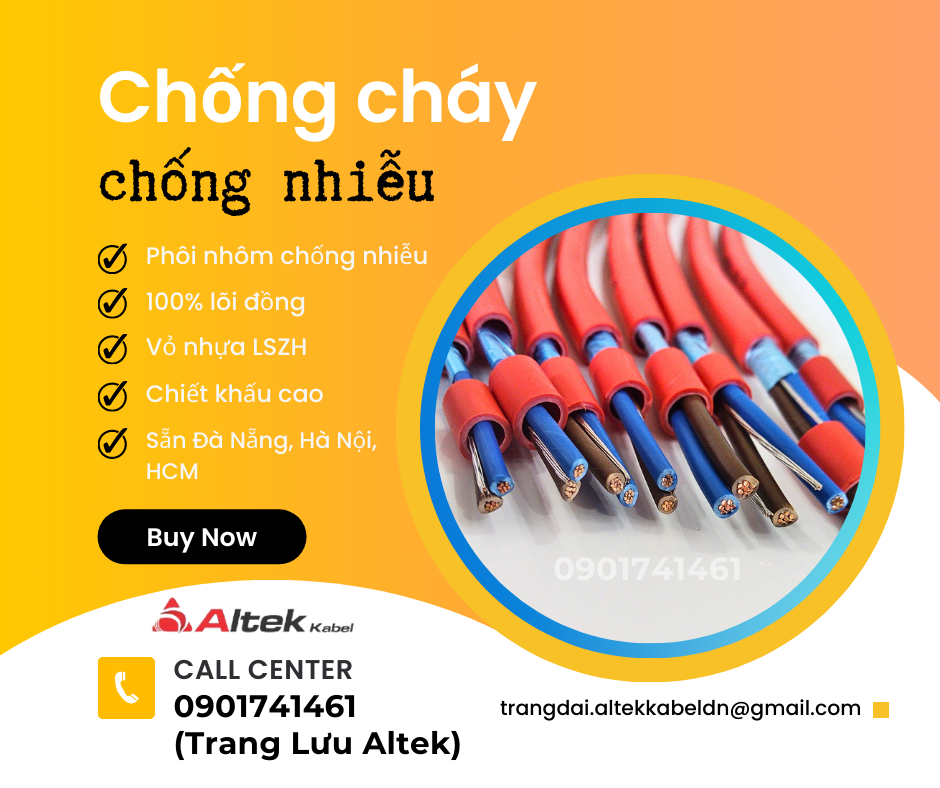 Cáp chống cháy chống nhiễu 2Cx1.5mm sẵn Đà Nẵng, Hà nội, Hồ Chí Minh