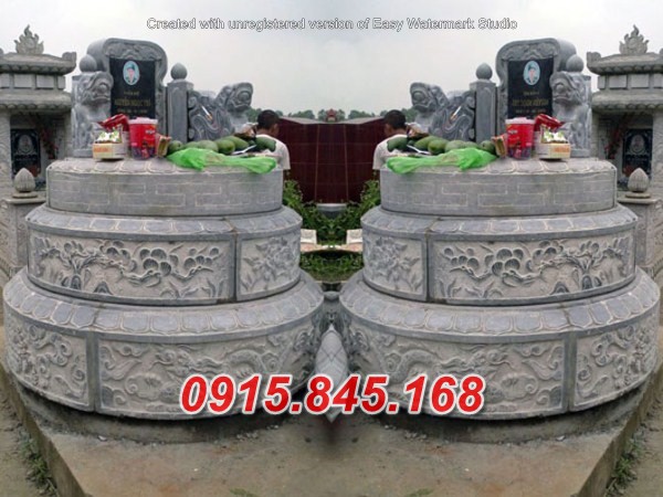 mẫu 02 mộ tròn bằng đá đẹp bán hà nội bắc ninh bắc giang