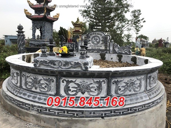 mẫu 02 mộ tròn bằng đá đẹp bán hà nội bắc ninh bắc giang