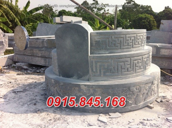 mẫu 02 mộ tròn bằng đá đẹp bán hà nội bắc ninh bắc giang
