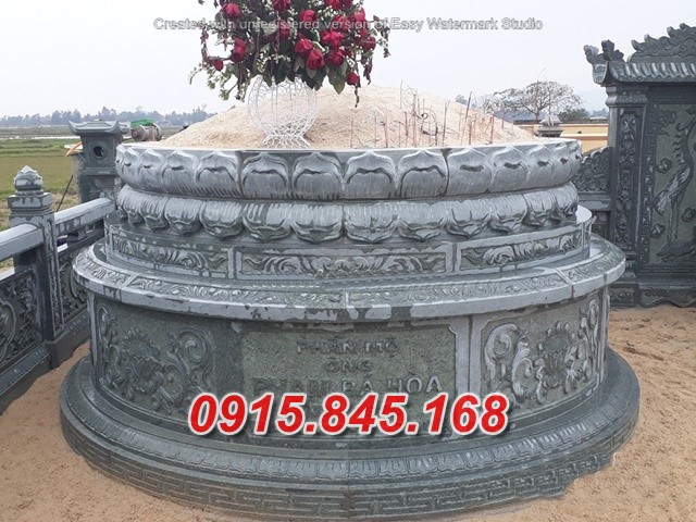 mẫu mộ đá tròn thiết kế cao cấp bán sơn la, thái nguyên