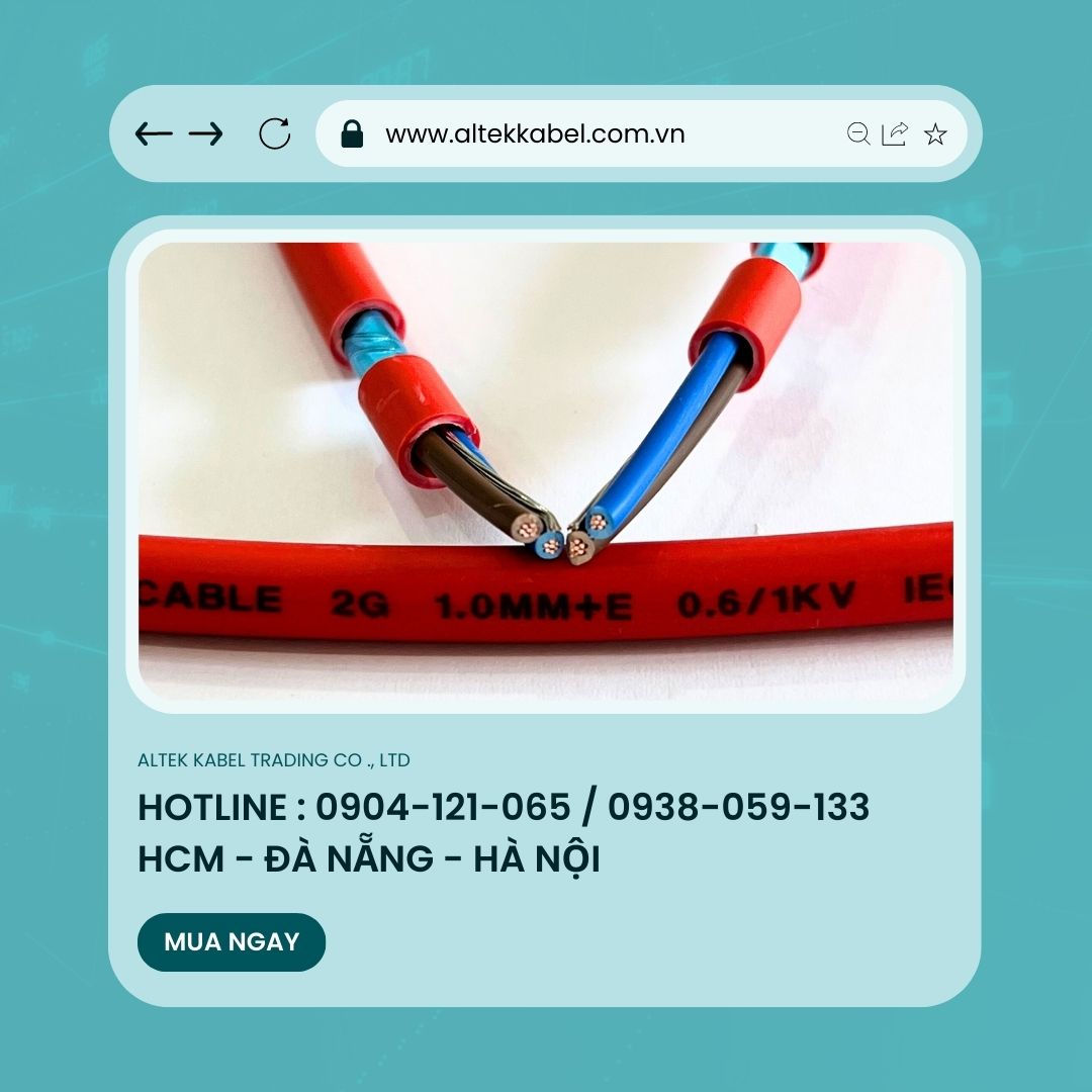 Cáp Chống Cháy Altek Kabel 2cx1.00mm/1.5mm/2.5mm