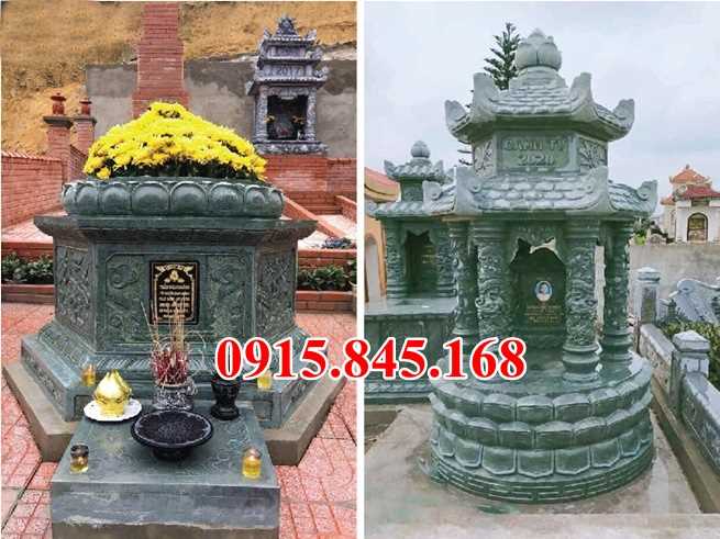 Mẫu mộ tròn đá bán an giang, lăng mộ tổ ông bà bố mẹ để thờ tro cốt