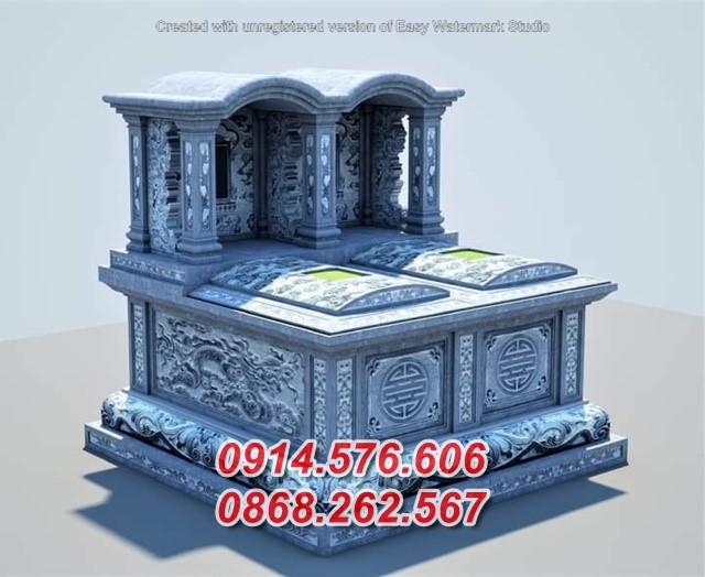 04 mẫu mộ đá đôi bán hà nội - lăng mộ ông bà bố mẹ