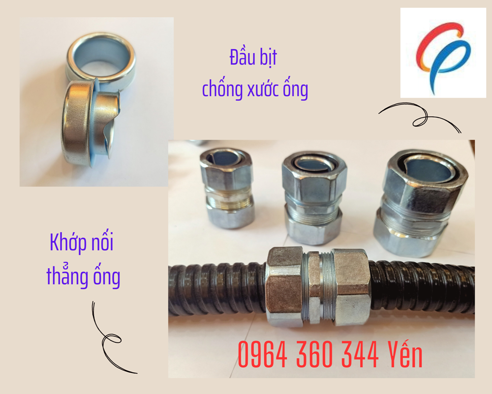 Ống ruột gà lõi thép tráng kẽm bọc nhựa PVC