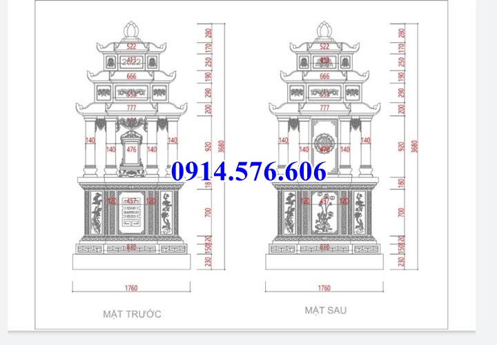 mẫu mộ bán long an, nhà mồ tro cốt đá tự nhiên ba mái