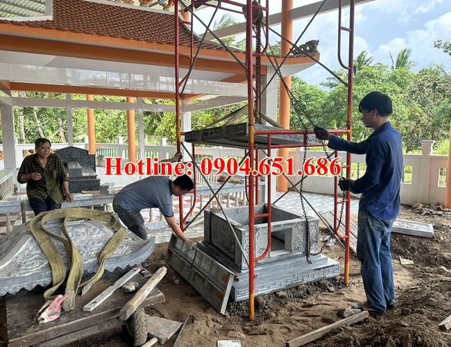 Hình ảnh xây dựng tháp mộ để tro cốt tại Hậu Giang - Tháp đựng tro côt