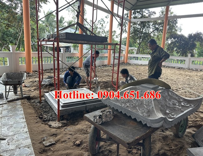 Hình ảnh xây dựng tháp mộ để tro cốt tại Hậu Giang - Tháp đựng tro côt