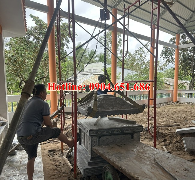 Hình ảnh xây dựng tháp mộ để tro cốt tại Hậu Giang - Tháp đựng tro côt