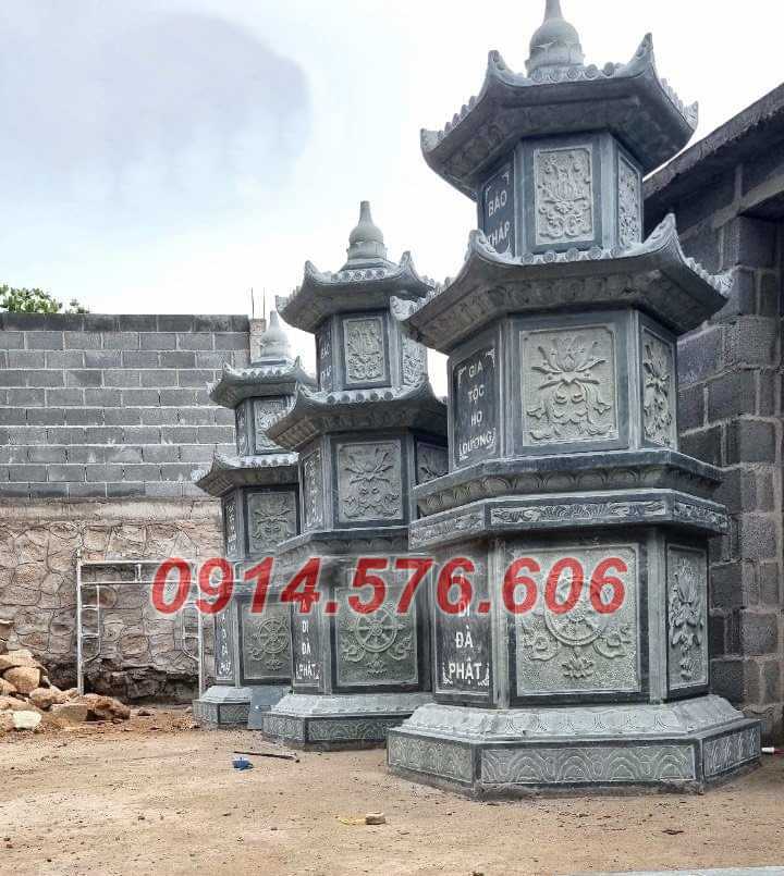 Đắk nông 40 mộ đá hình tháp lục lăng bát giác, để thờ cất hũ tro cốt