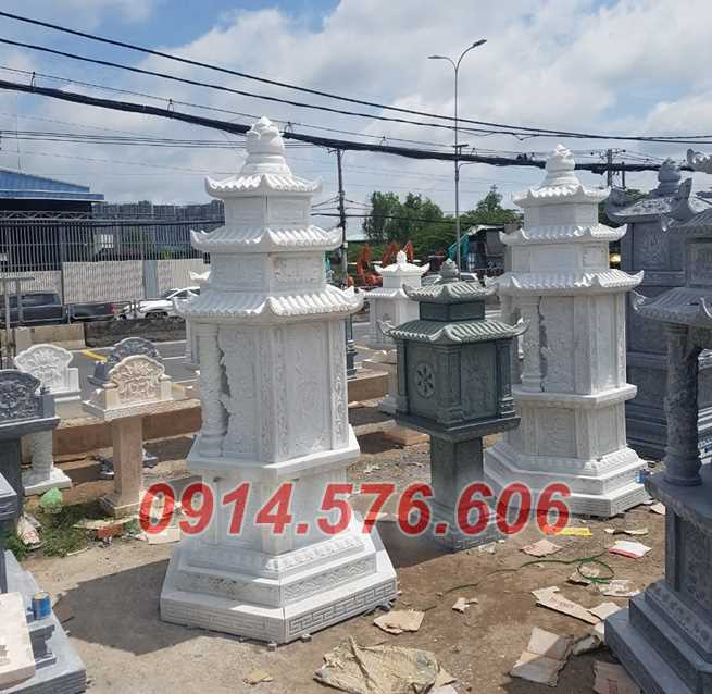 Đắk nông 40 mộ đá hình tháp lục lăng bát giác, để thờ cất hũ tro cốt