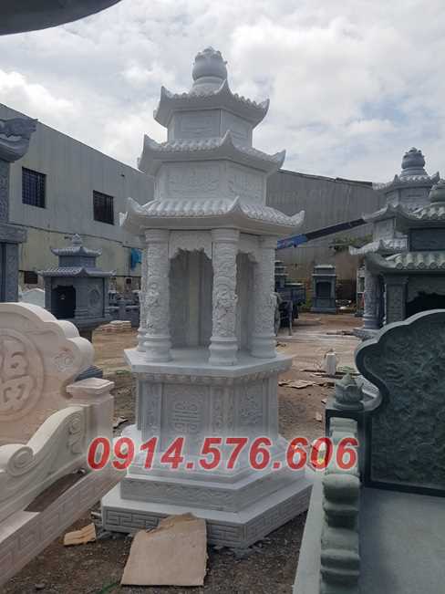 Đắk nông 40 mộ đá hình tháp lục lăng bát giác, để thờ cất hũ tro cốt