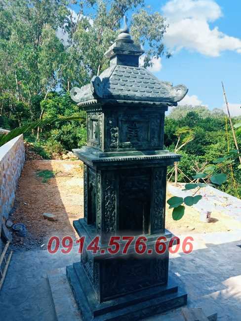 lâm đồng 90 mộ đá hình tháp lục lăng bát giác bằng đá, để thờ tro cốt