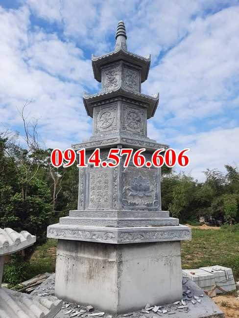 mẫu 432 mộ đá bán hưng yên lục lăng hình tháp tròn bát giác sư ông bà