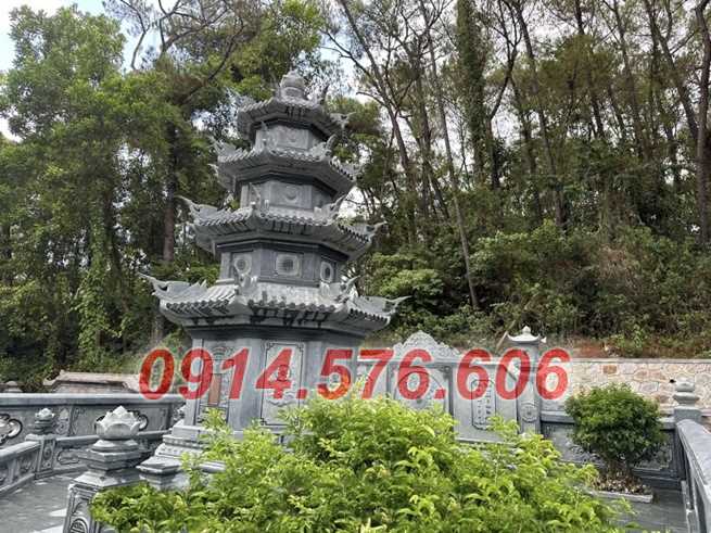 mẫu 613 mộ đá lục lăng hình tháp bát giác bán ninh bình