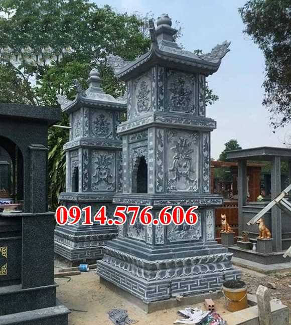 312 mộ để thờ tro cốt bằng đá bán bạc liêu, hình tháp lục lăng giác