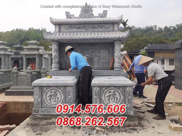 khánh hoà 03 lăng mộ đôi bằng đá bán, mồ mả tro cốt song thân phu thê
